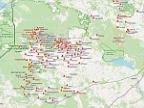 Карта спаленых населеных пунктаў Пружанскага раёна. Складальнік Н.Пракаповіч